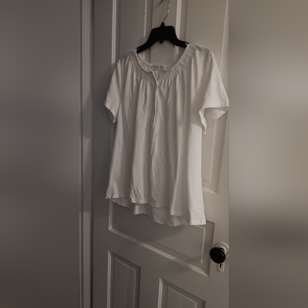 Fair Haven, White, Women's Peasant top, XL